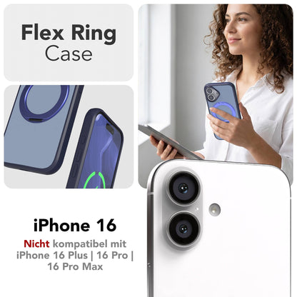 iPhone 16 Bumper Hülle mit drehbarem Ring MagSafe Outdoor Case 