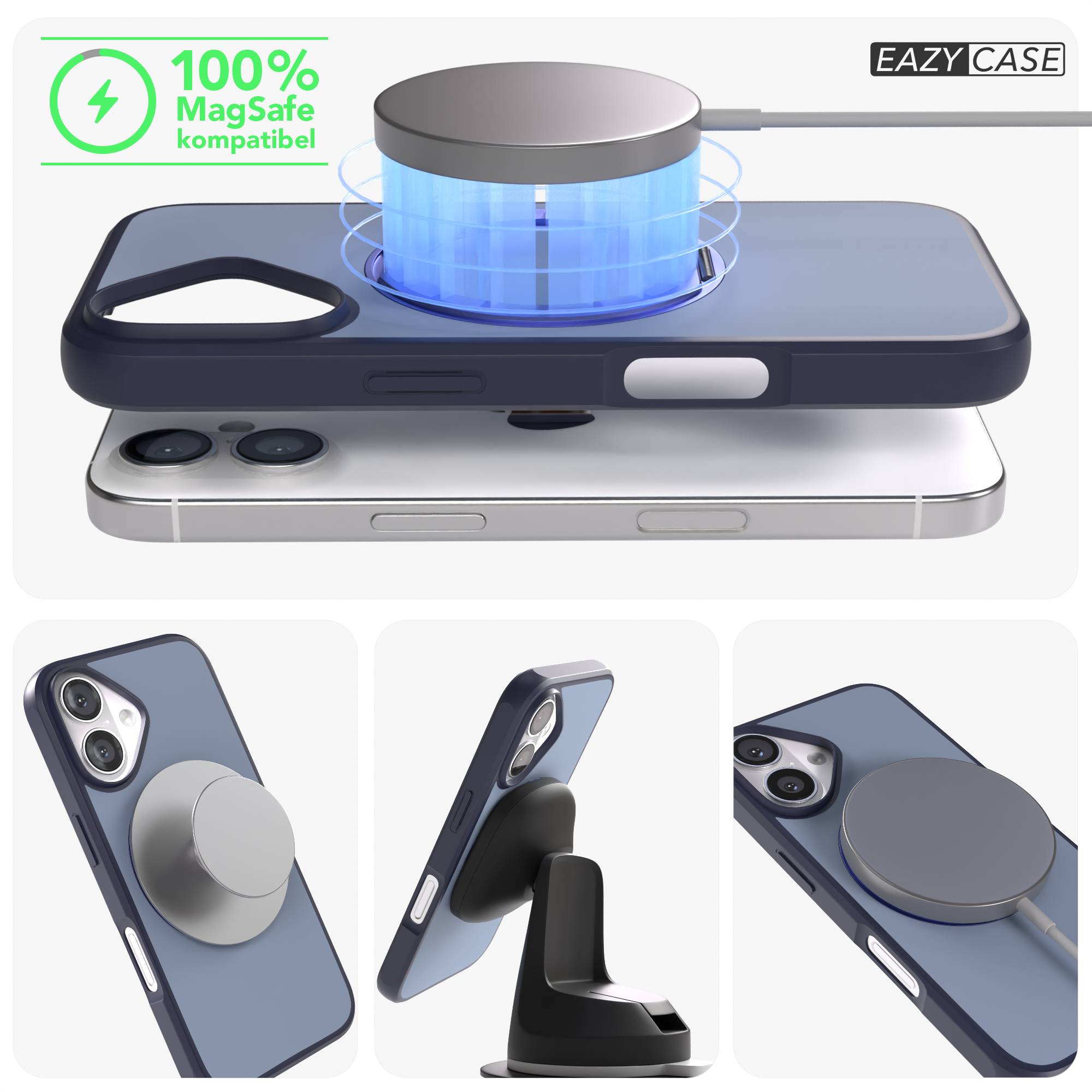 iPhone 16 Bumper Hülle mit drehbarem Ring MagSafe Outdoor Case 