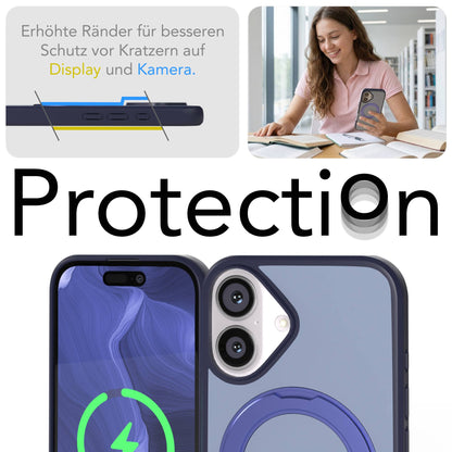 iPhone 16 Bumper Hülle mit drehbarem Ring MagSafe Outdoor Case 