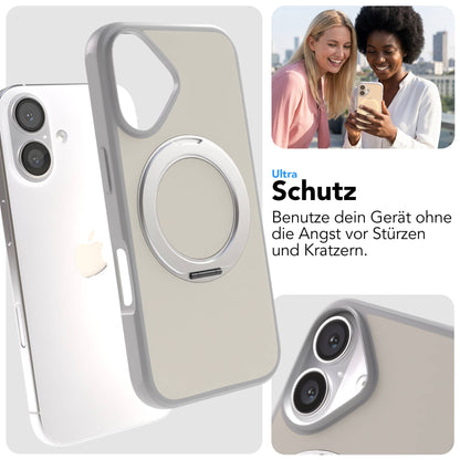 iPhone 16 Bumper Hülle mit drehbarem Ring MagSafe Outdoor Case 