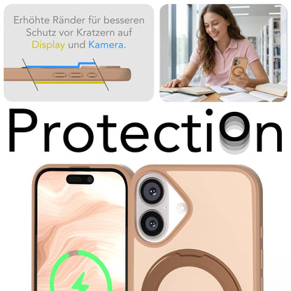 iPhone 16 Bumper Hülle mit drehbarem Ring MagSafe Outdoor Case 
