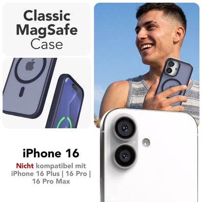 Apple iPhone 16 Bumper Hülle mit MagSafe Funktion und Kameraschutz 