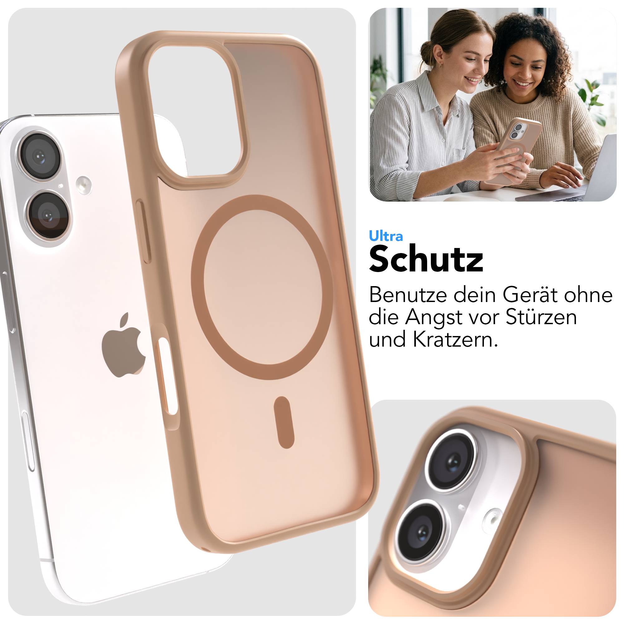 Apple iPhone 16 Bumper Hülle mit MagSafe Funktion und Kameraschutz 