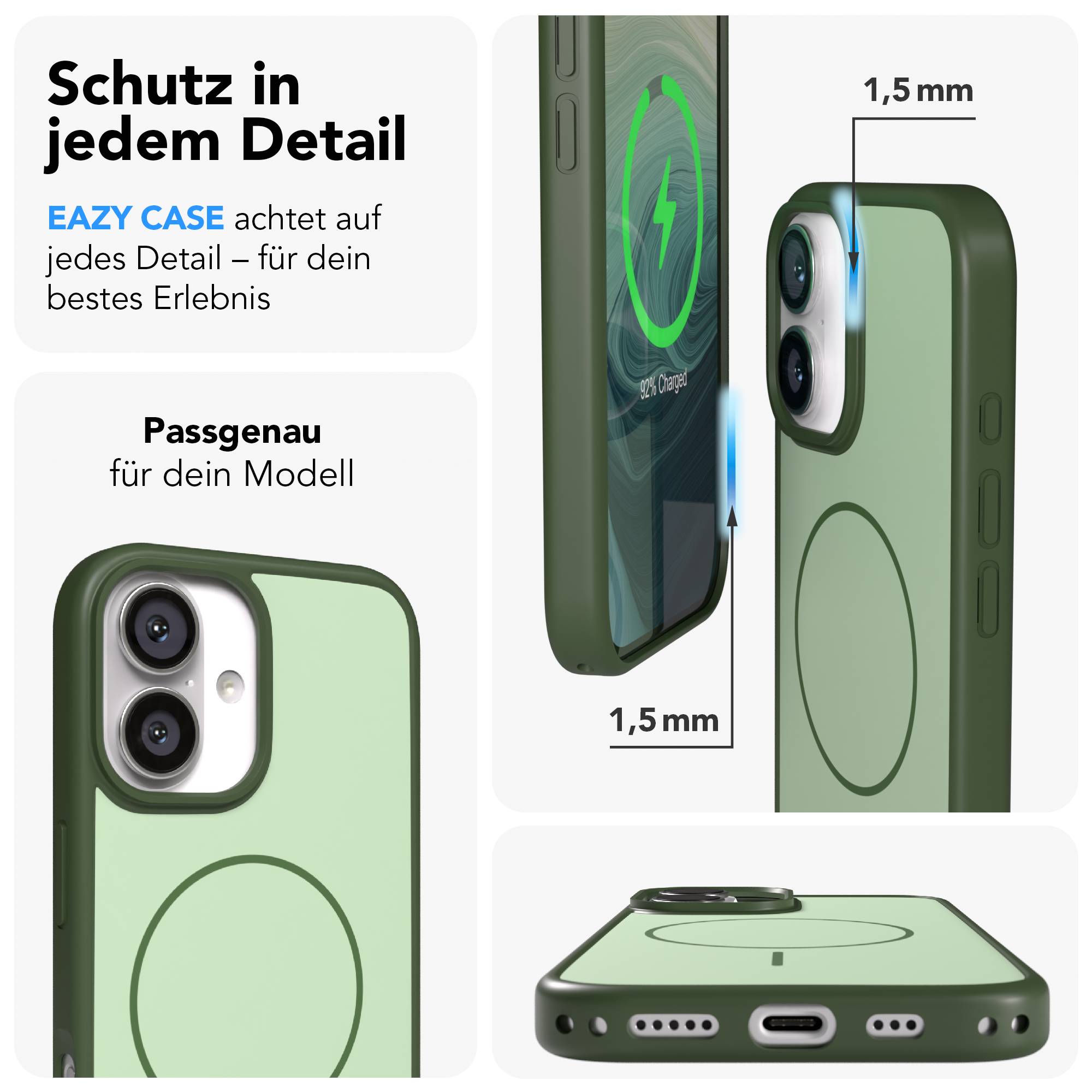Apple iPhone 16 Bumper Hülle mit MagSafe minimal Design 