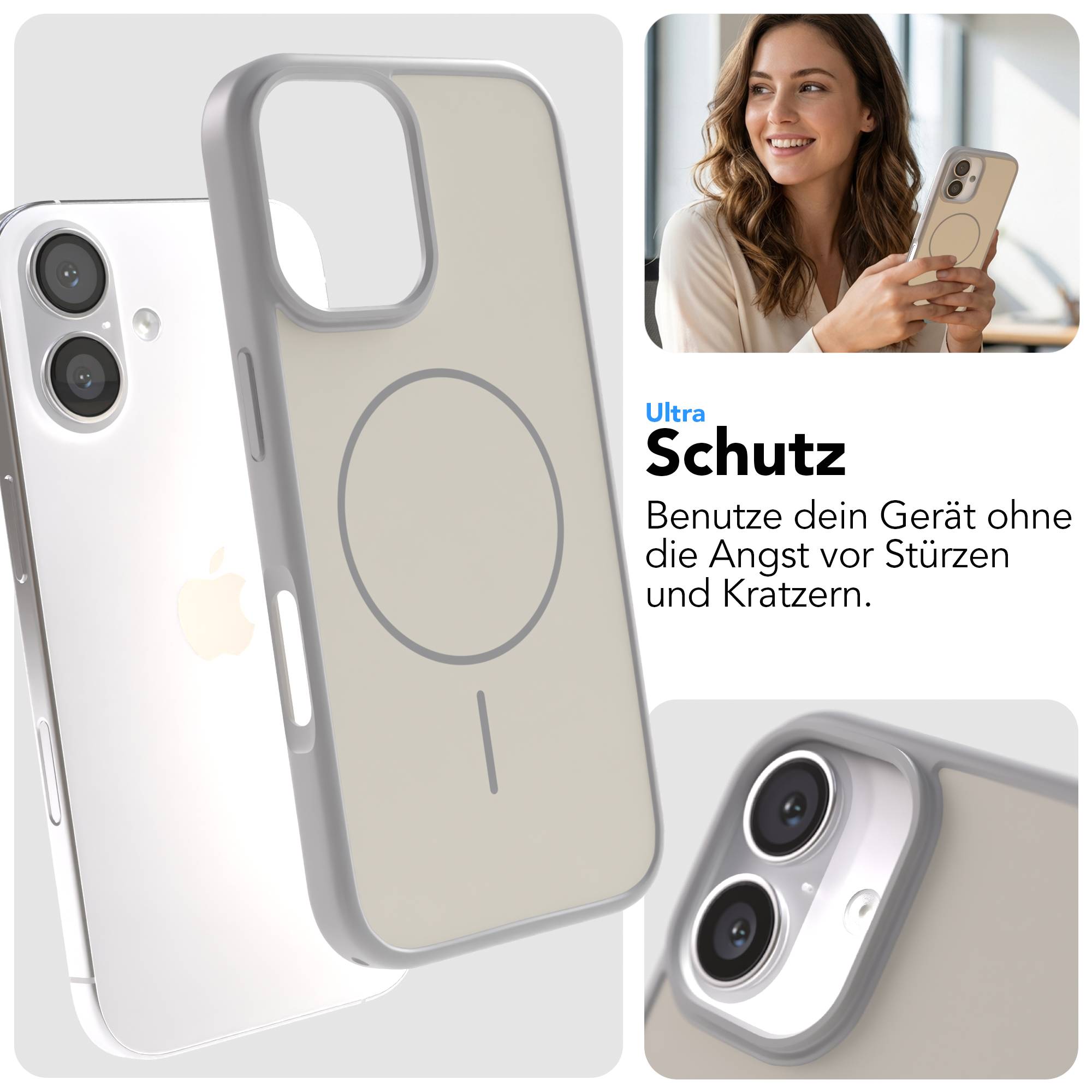 Apple iPhone 16 Bumper Hülle mit MagSafe minimal Design 