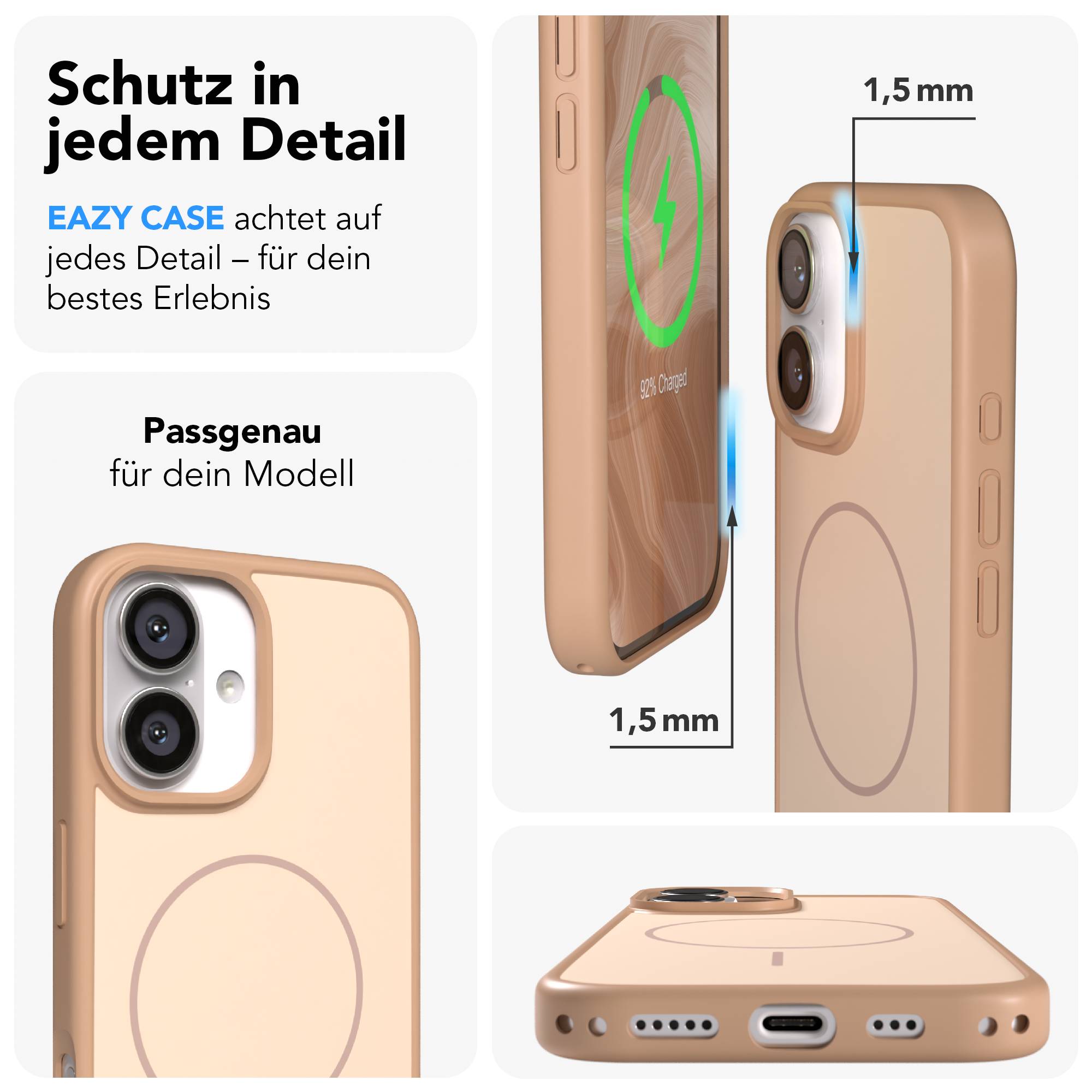 Apple iPhone 16 Bumper Hülle mit MagSafe minimal Design 