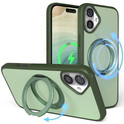 iPhone 16 Plus Bumper Hülle mit drehbarem Ring und MagSafe Funktion 