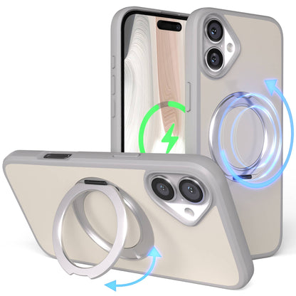 iPhone 16 Plus Bumper Hülle mit drehbarem Ring und MagSafe Funktion 