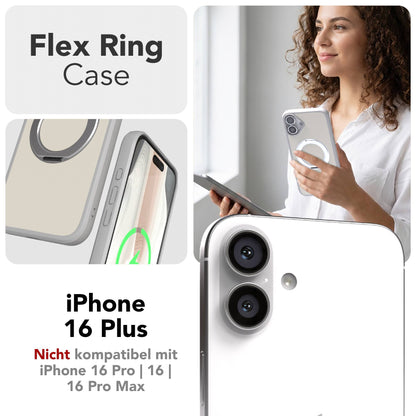 iPhone 16 Plus Bumper Hülle mit drehbarem Ring und MagSafe Funktion 
