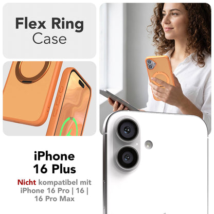 iPhone 16 Plus Bumper Hülle mit drehbarem Ring und MagSafe Funktion 