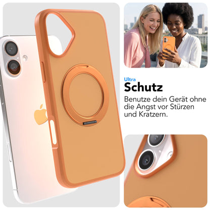 iPhone 16 Plus Bumper Hülle mit drehbarem Ring und MagSafe Funktion 