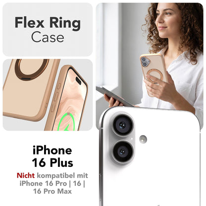 iPhone 16 Plus Bumper Hülle mit drehbarem Ring und MagSafe Funktion 