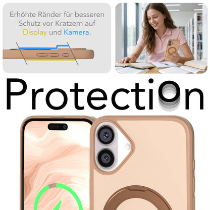 iPhone 16 Plus Bumper Hülle mit drehbarem Ring und MagSafe Funktion 