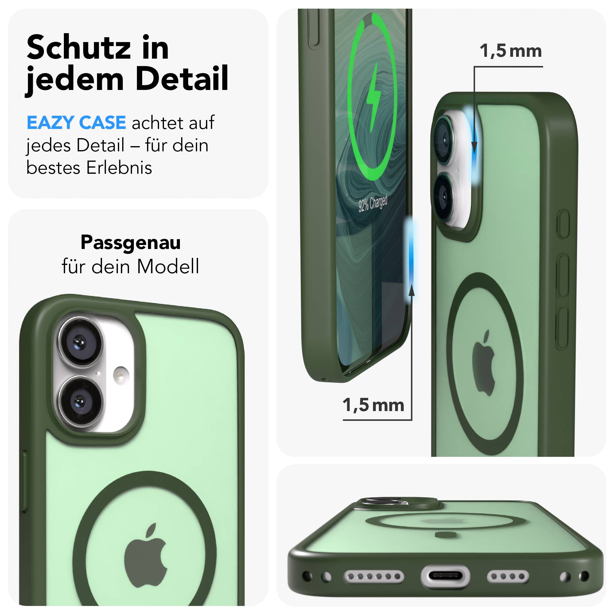 iPhone 16 Plus Outdoor Bumper Hülle mit MagSafe Magnetring 