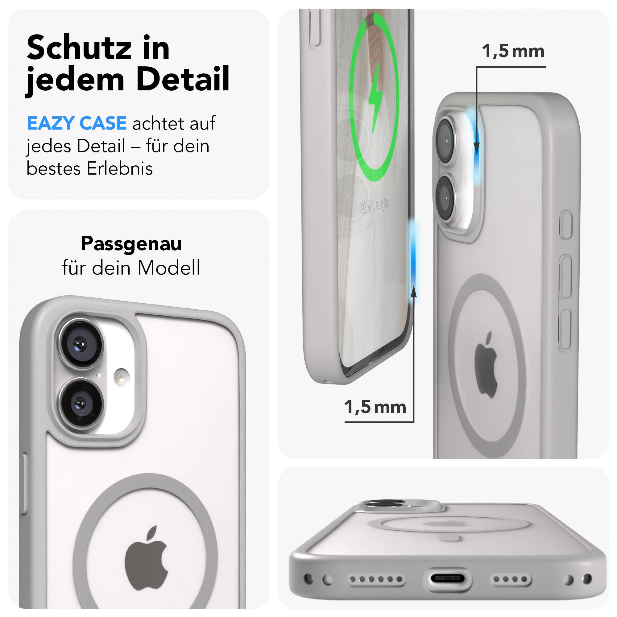 iPhone 16 Plus Outdoor Bumper Hülle mit MagSafe Magnetring 