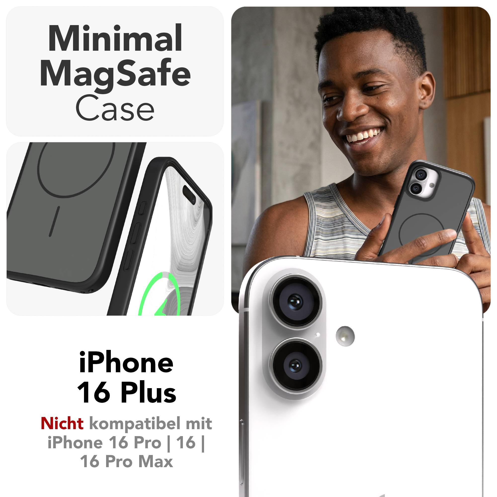 iPhone 16 Plus Bumper Hülle mit MagSafe Funktion von EAZY CASE 