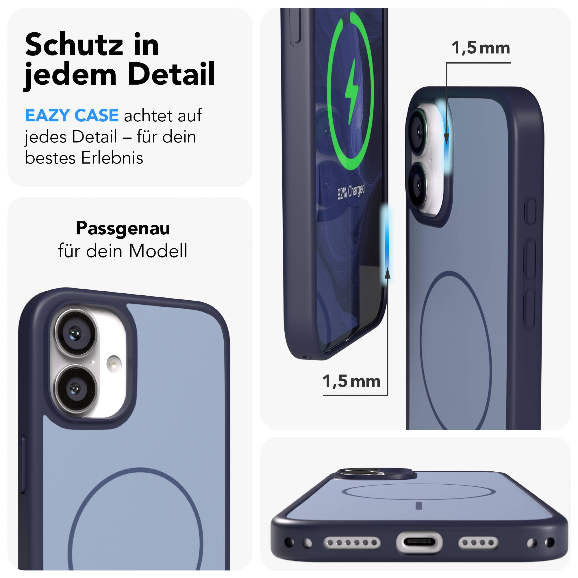 iPhone 16 Plus Bumper Hülle mit MagSafe Funktion von EAZY CASE 