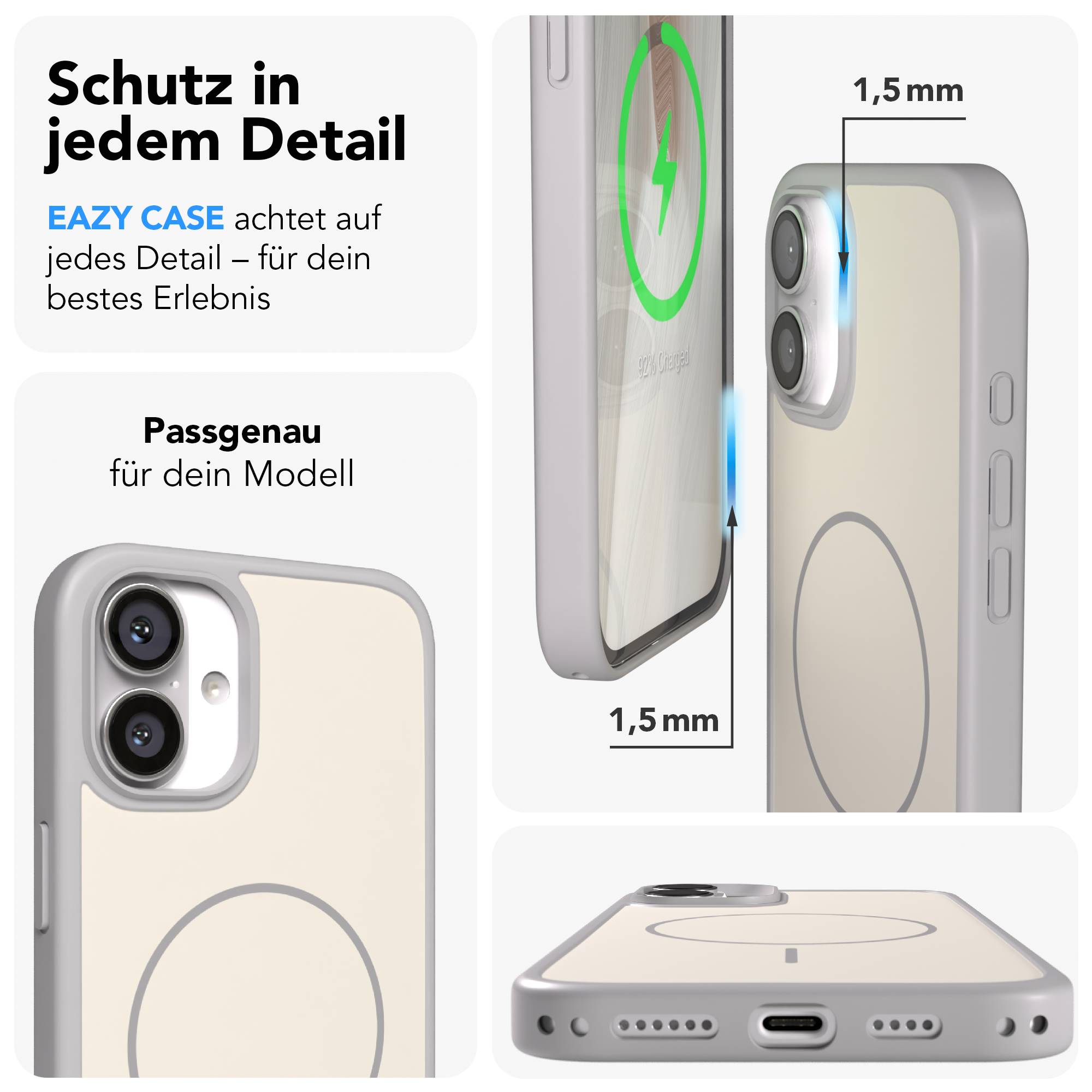 iPhone 16 Plus Bumper Hülle mit MagSafe Funktion von EAZY CASE 