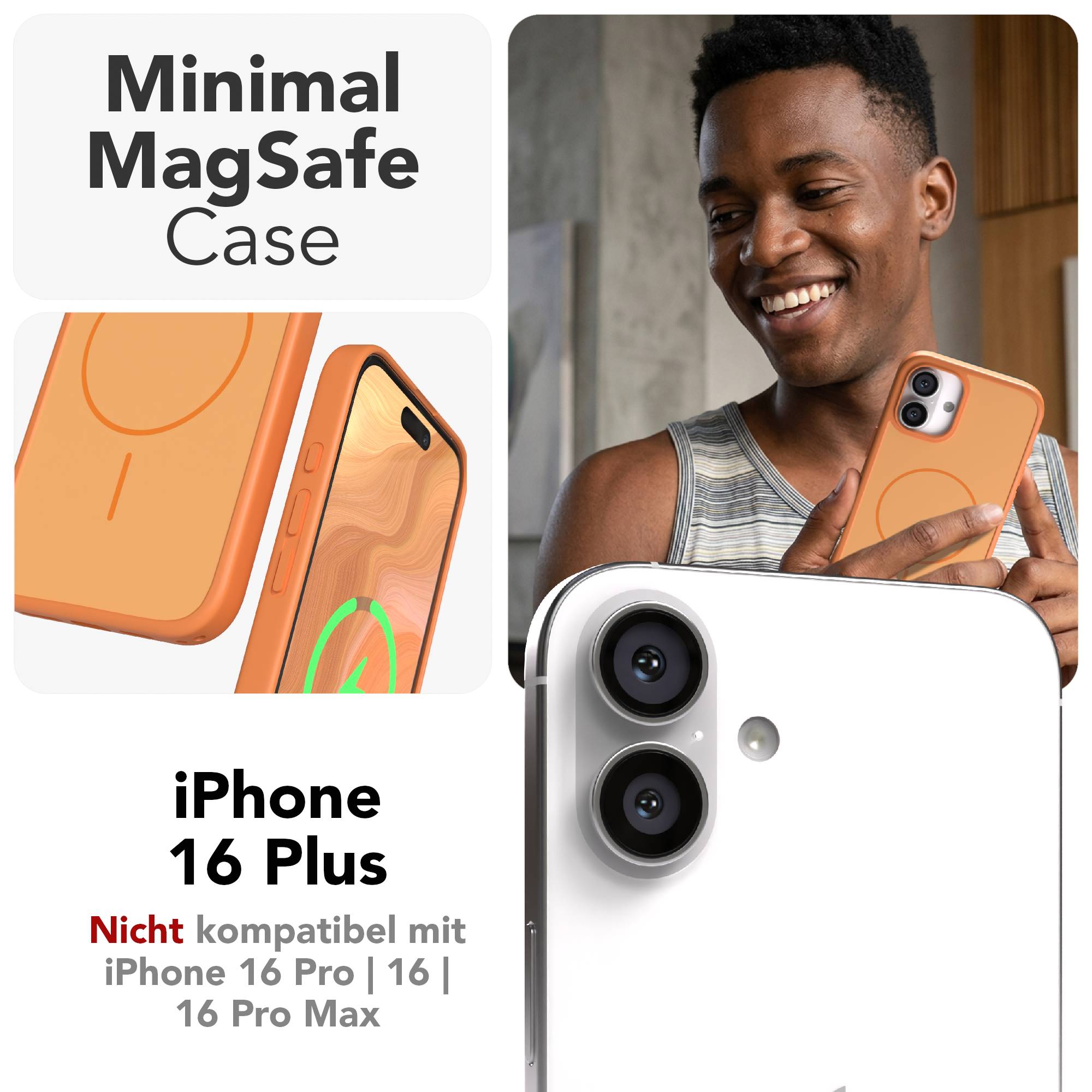 iPhone 16 Plus Bumper Hülle mit MagSafe Funktion von EAZY CASE 