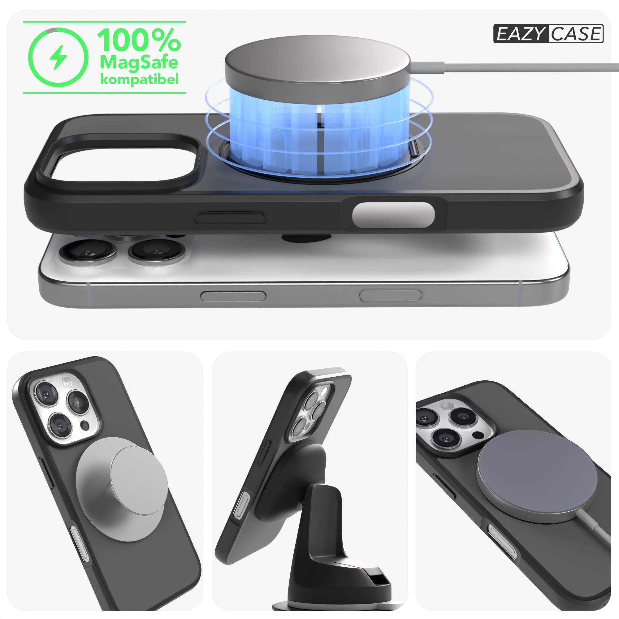 iPhone 16 Pro Bumper Hülle mit drehbarem Ring und MagSafe Funktion 