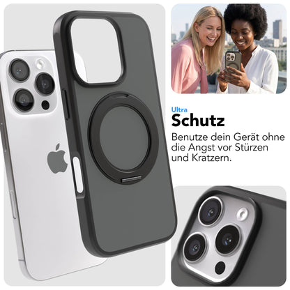iPhone 16 Pro Bumper Hülle mit drehbarem Ring und MagSafe Funktion 