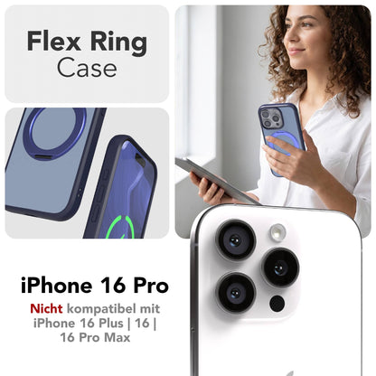 iPhone 16 Pro Bumper Hülle mit drehbarem Ring und MagSafe Funktion 