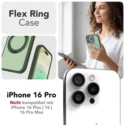 iPhone 16 Pro Bumper Hülle mit drehbarem Ring und MagSafe Funktion 