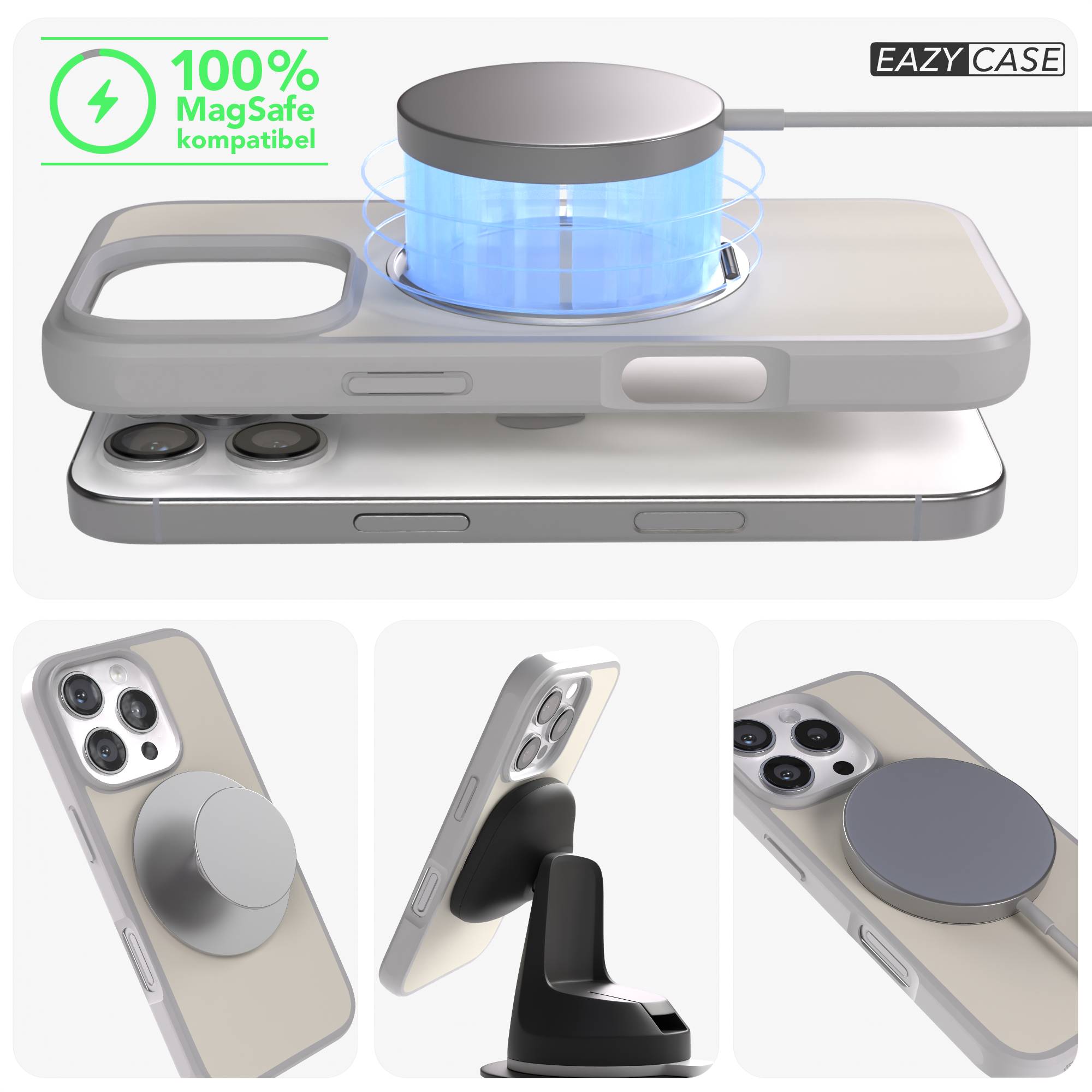 iPhone 16 Pro Bumper Hülle mit drehbarem Ring und MagSafe Funktion 