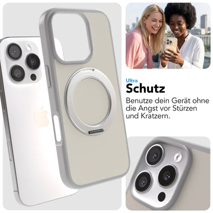 iPhone 16 Pro Bumper Hülle mit drehbarem Ring und MagSafe Funktion 