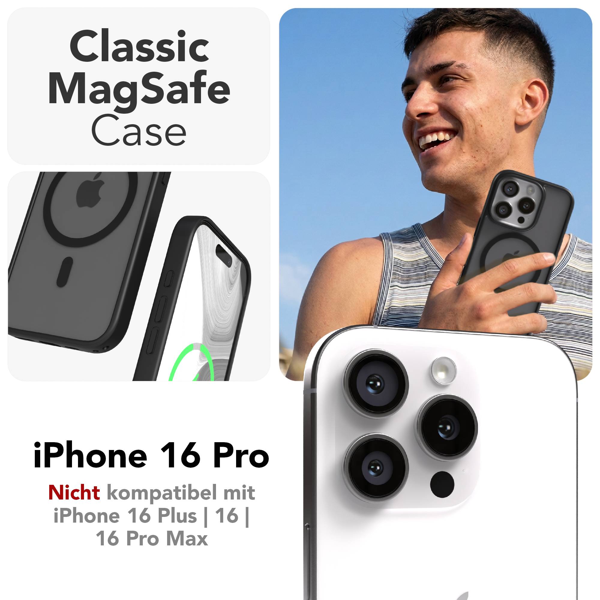 Apple iPhone 16 Pro Bumper Hülle mit MagSafe von EAZY CASE 