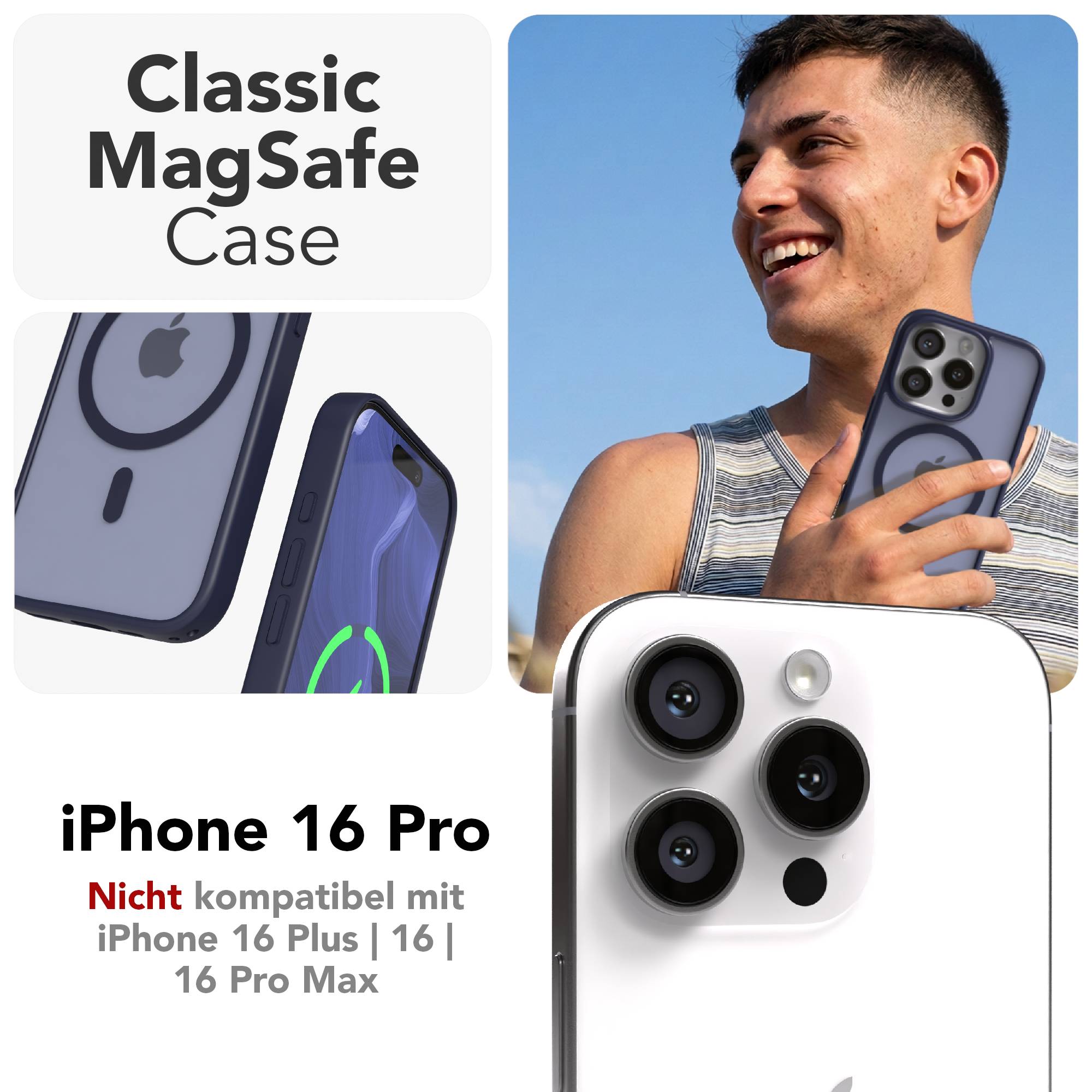 Apple iPhone 16 Pro Bumper Hülle mit MagSafe von EAZY CASE 