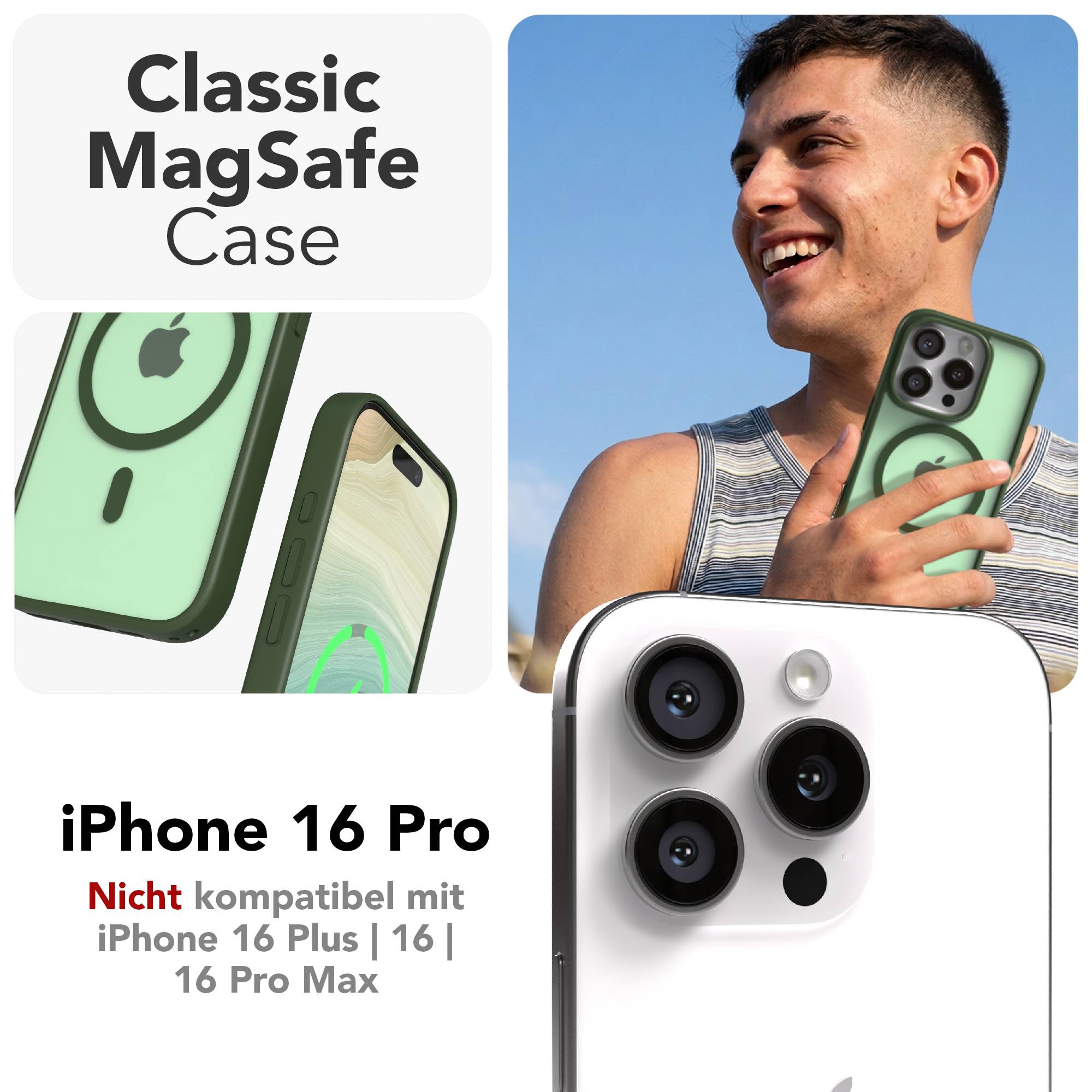 Apple iPhone 16 Pro Bumper Hülle mit MagSafe von EAZY CASE 