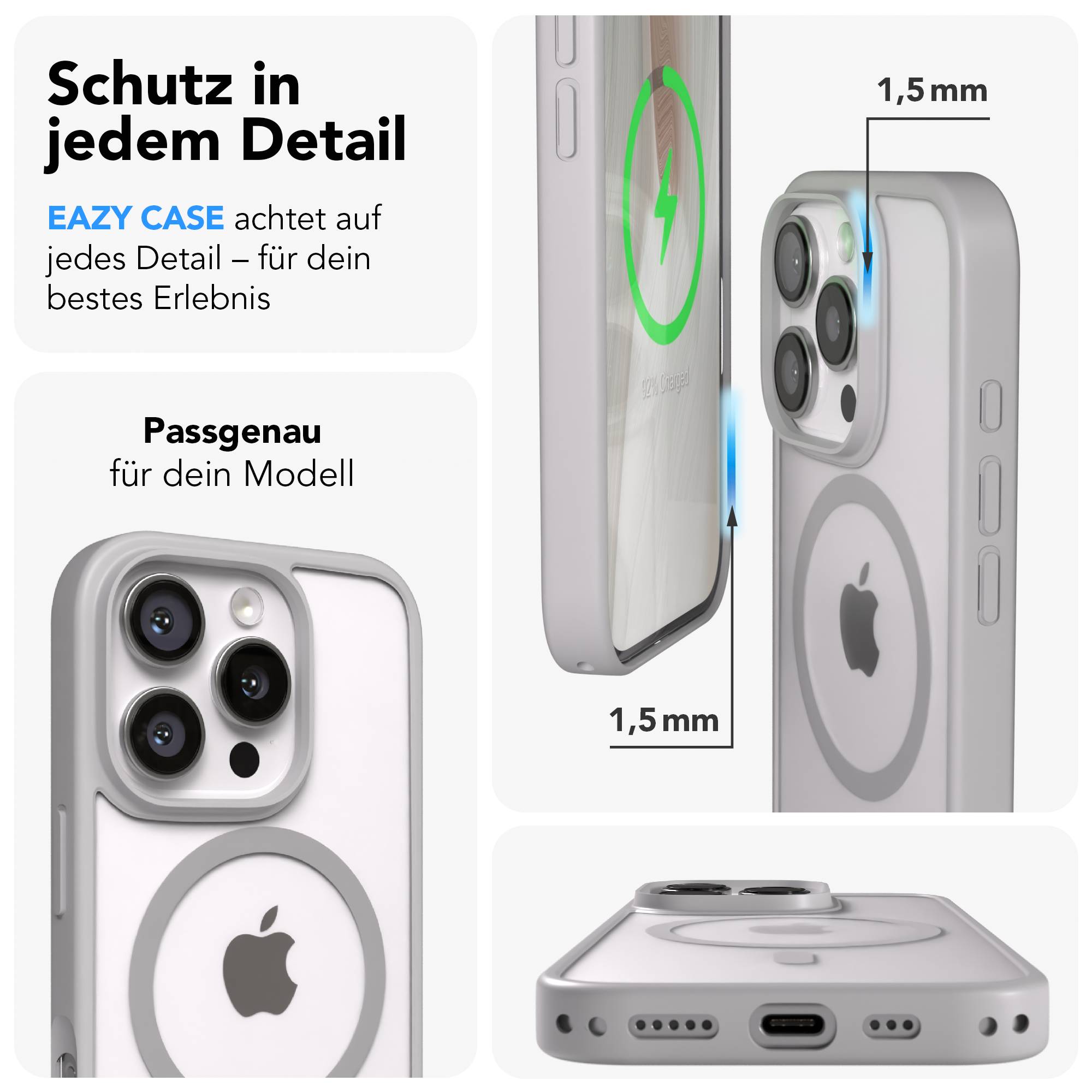 Apple iPhone 16 Pro Bumper Hülle mit MagSafe von EAZY CASE 