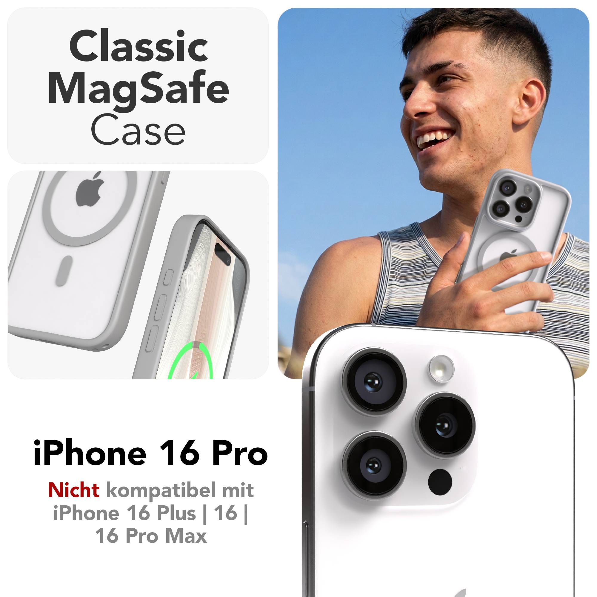 Apple iPhone 16 Pro Bumper Hülle mit MagSafe von EAZY CASE 
