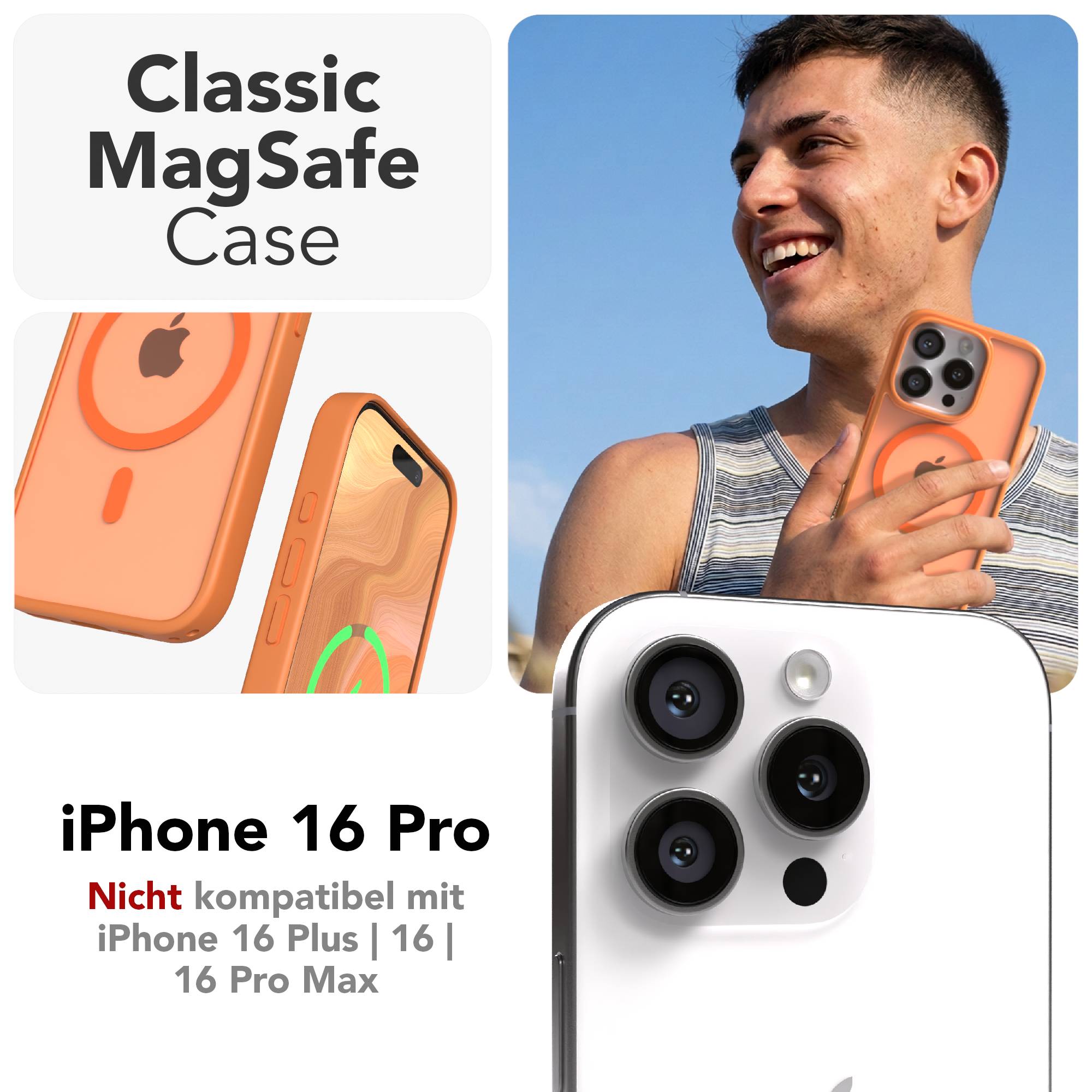 Apple iPhone 16 Pro Bumper Hülle mit MagSafe von EAZY CASE 