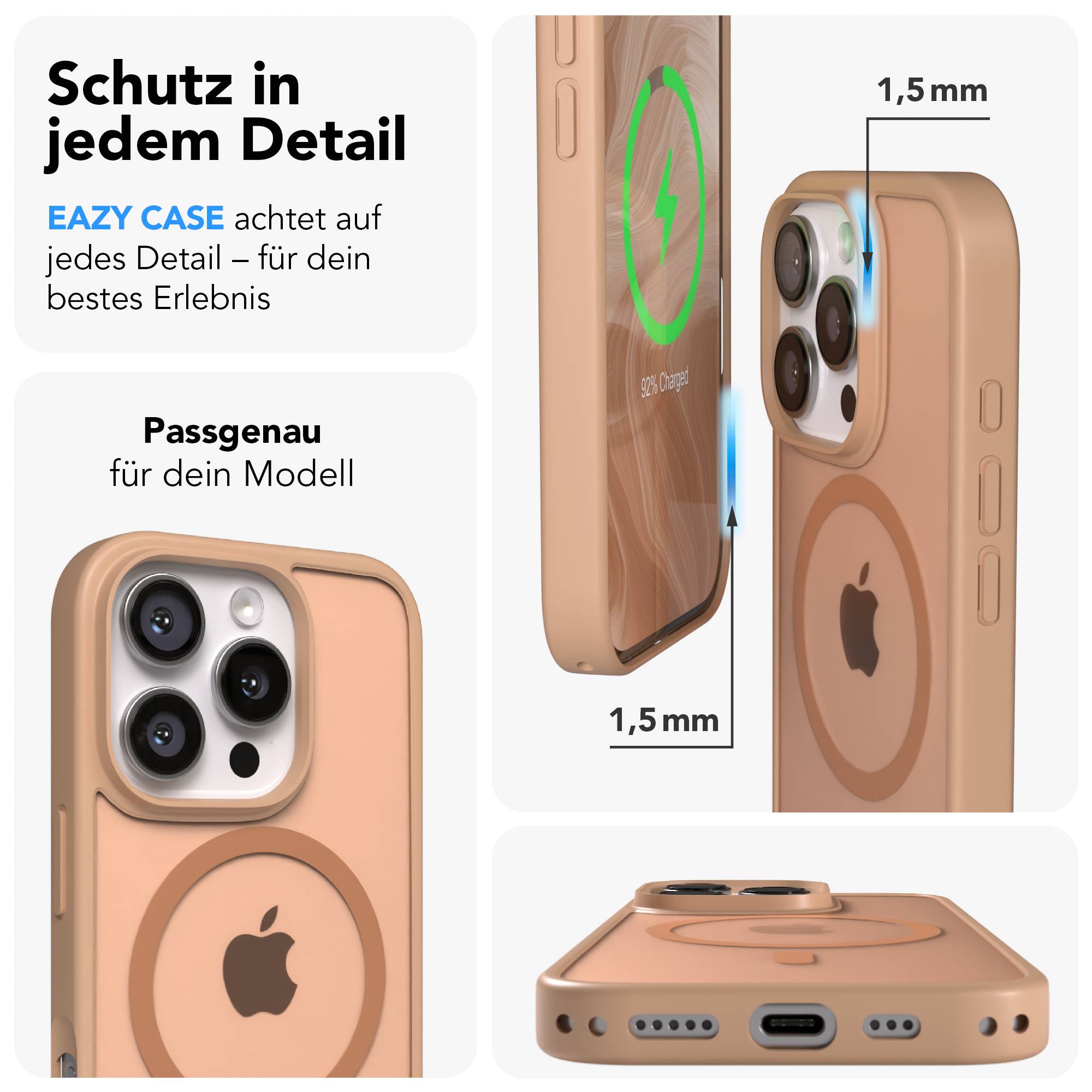Apple iPhone 16 Pro Bumper Hülle mit MagSafe von EAZY CASE 