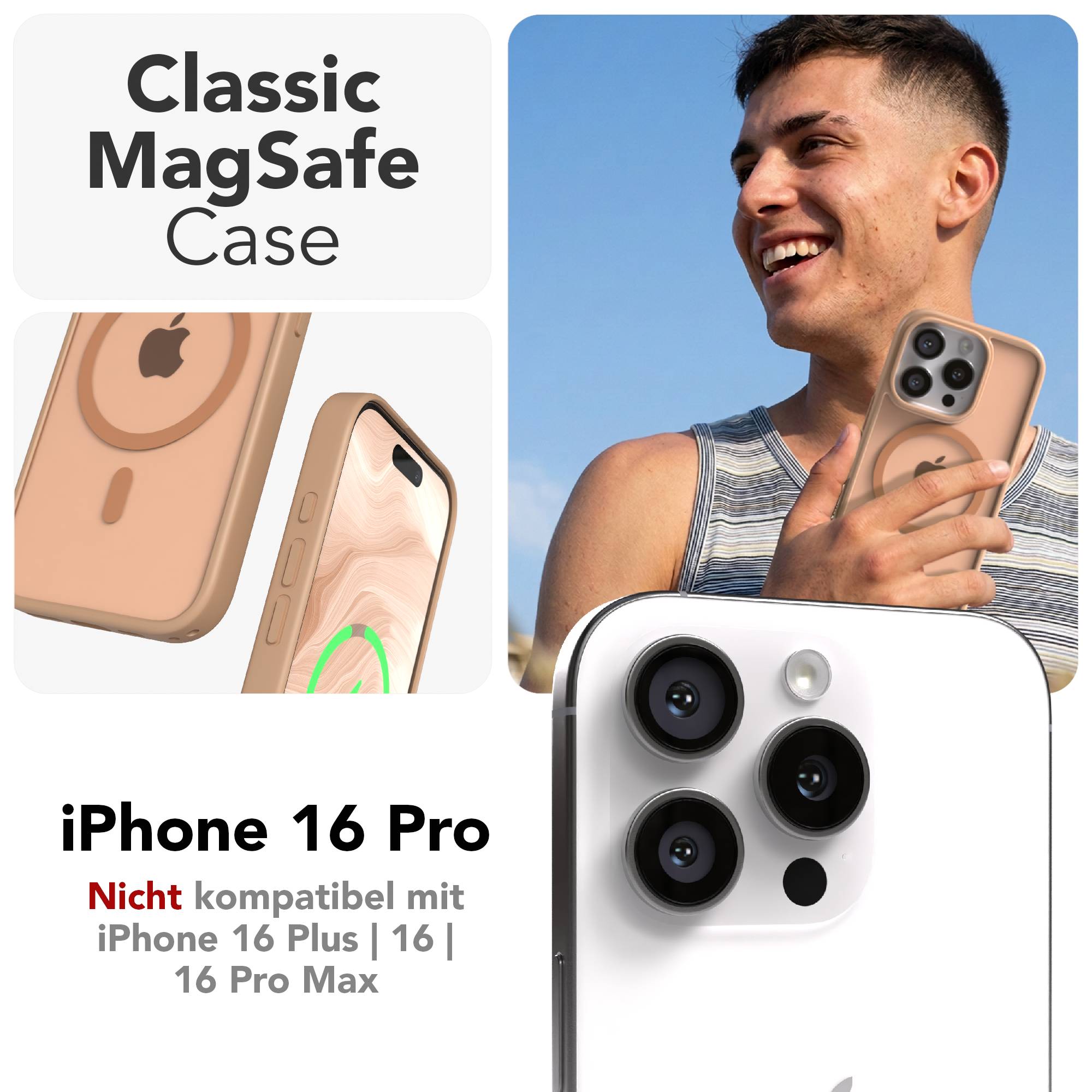 Apple iPhone 16 Pro Bumper Hülle mit MagSafe von EAZY CASE 
