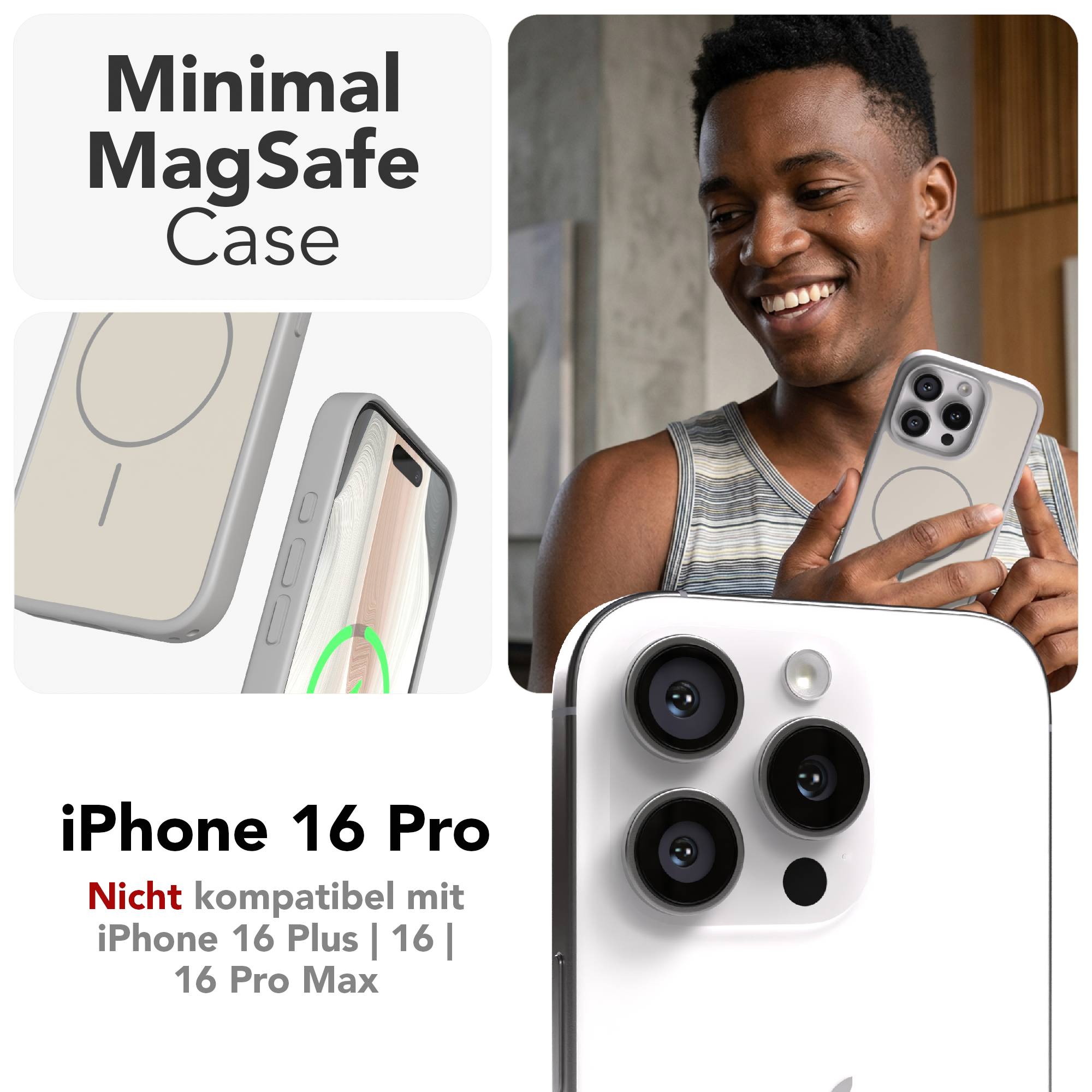 iPhone 16 Pro Bumper Hülle mit MagSafe von EAZY CASE 