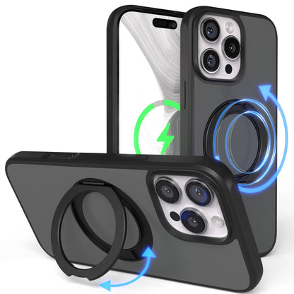iPhone 16 Pro Max Bumper Hülle mit drehbarem Ring und MagSafe Funktion 