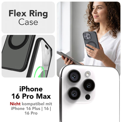 iPhone 16 Pro Max Bumper Hülle mit drehbarem Ring und MagSafe Funktion 