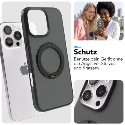 iPhone 16 Pro Max Bumper Hülle mit drehbarem Ring und MagSafe Funktion 