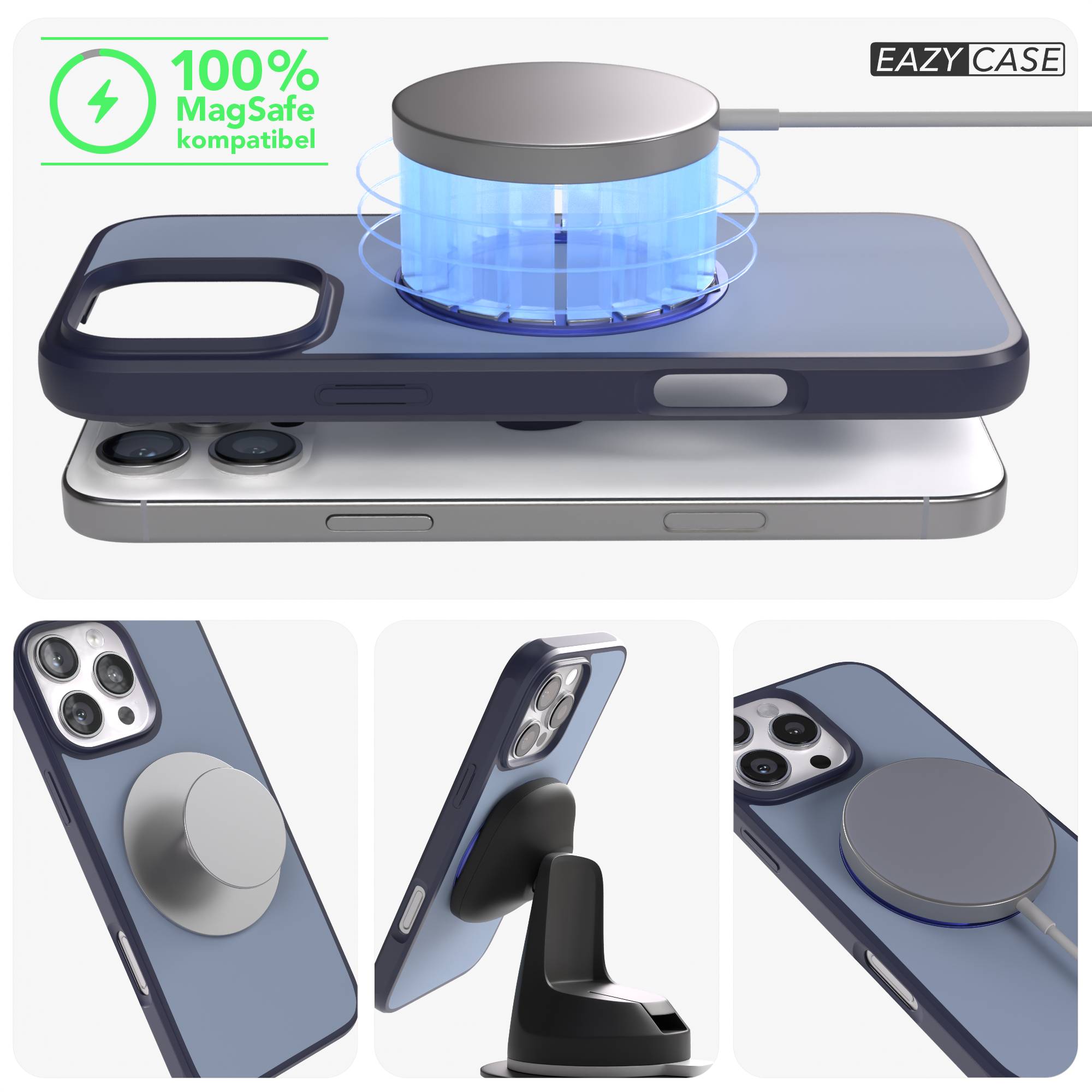 iPhone 16 Pro Max Bumper Hülle mit drehbarem Ring und MagSafe Funktion 