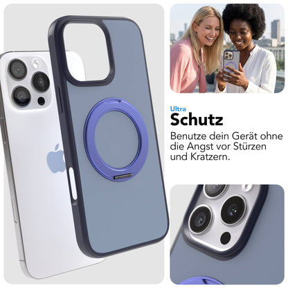 iPhone 16 Pro Max Bumper Hülle mit drehbarem Ring und MagSafe Funktion 
