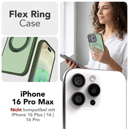 iPhone 16 Pro Max Bumper Hülle mit drehbarem Ring und MagSafe Funktion 