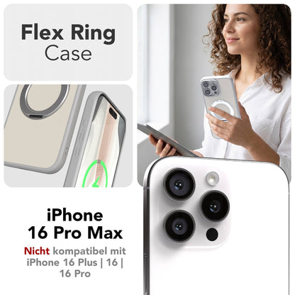 iPhone 16 Pro Max Bumper Hülle mit drehbarem Ring und MagSafe Funktion 