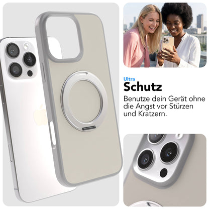 iPhone 16 Pro Max Bumper Hülle mit drehbarem Ring und MagSafe Funktion 