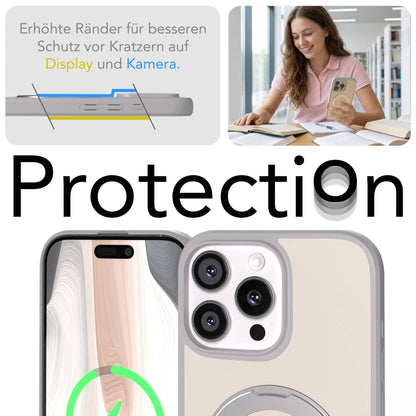 iPhone 16 Pro Max Bumper Hülle mit drehbarem Ring und MagSafe Funktion 