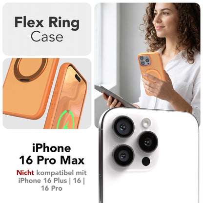 iPhone 16 Pro Max Bumper Hülle mit drehbarem Ring und MagSafe Funktion 