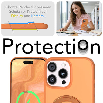 iPhone 16 Pro Max Bumper Hülle mit drehbarem Ring und MagSafe Funktion 