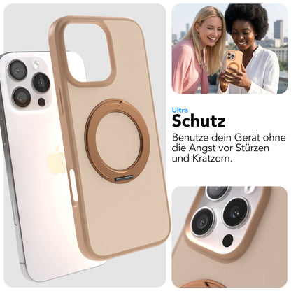 iPhone 16 Pro Max Bumper Hülle mit drehbarem Ring und MagSafe Funktion 